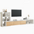 Extendable TV Stand with 3 Tier Bookshelves