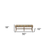 16" Beige And Brown Upholstered Cotton Blend Bench