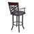 Homeroots Living Room 41" Brown Faux Leather and Iron Counter Height Bar Chair