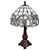 Homeroots Lighting 19" Tiffany Style Antique Vintage Table Lamp, Dark Brown Base