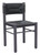 Set of Two Black Aluminum Open Back Dining Side Chairs