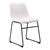 Set of Two Ivory and Black Upholstered Faux Fur Dining Side Chairs