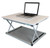 Small Silver Adjustable Standing Desk Converter - 808230003750