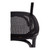 Set of Two Black Rattan Open Back Dining Side Chairs
