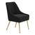 Black and Gold Velvet Dining Side Chair