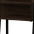 23" Rectangular Espresso Accent Table With Black Metal Legs