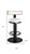 26" White and Black Linen and Steel Counter Height Swivel Bar Chair