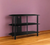 36" Black Metal Open Shelving TV Stand