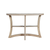47" Taupe Half Moon Three Leg Console Table With Shelves
