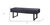 17" Black Upholstered Faux Leather Bench