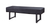 17" Black Upholstered Faux Leather Bench