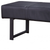17" Black Upholstered Faux Leather Bench
