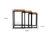 Set of Three 17" Black And Brown Solid Wood Nested Tables