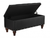 18" Black and Brown Upholstered Faux Leather Bench with Flip top