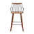 Homeroots Living Room 38" Brown Walnut and Metal Counter Height Bar Chair, Brown Walnut Finish
