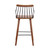 Homeroots Living Room 38" Brown Walnut and Metal Counter Height Bar Chair, Brown Walnut Finish