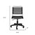 Black and Silver Adjustable Swivel Bungee Rolling Office Chair