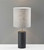 Homeroots Lighting Black Wood Circular Block Table Lamp, Black, Wood