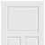 80" White Wood Slab Door