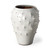 14" White Spiked Organic Glaze Large Mouth Ceramic Vase - 808230001466