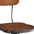 Homeroots 46" Chestnut Steel Swivel Low Back Adjustable Height Bar Chair With Footrest