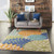 6’ x 9’ Multicolor Floral Indoor Outdoor Area Rug - 4512822796086