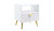 22" White Manufactured Wood And Metal Rectangular End Table With Drawer And Shelf - 606114067283