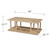 Homeroots Living Room 42" Natural Light Brown Wood Two-Tier Rectangular Coffee Table, Natural Finish