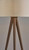 Homeroots Lighting Treble Floor Lamp, Walnut Finish, Three Legs