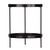 24" Black Manufactured Wood And Iron Round End Table With Shelf