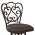 Homeroots Living Room 30" Dark Espresso Scroll Back Metal Swivel Bar Stool