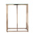 Homeroots Living Room 24" Champagne Glass and Iron Square End Table, Champagne Finish, Square Shape