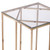 Homeroots Living Room 24" Champagne Glass and Iron Square End Table, Champagne Finish, Square Shape