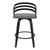 Homeroots Living Room 30" Gray Modern Faux Leather Swivel Bar Stool