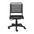 Black Adjustable Swivel Bungee Rolling Office Chair Metal Home Accent