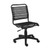 Black Adjustable Swivel Bungee Rolling Office Chair Metal Home Accent