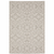 7' X 9' Gray and Ivory Floral Stain Resistant Indoor Outdoor Area Rug