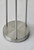 Homeroots Lighting Three Light Floor Lamp, Brushed Steel, with Two Clear Storage Shelves