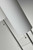 Homeroots Lighting Three Light Floor Lamp, Brushed Steel, with Two Clear Storage Shelves