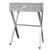 Homeroots 12" x 18.25" x 22.25" Grey Finish and Chrome Metal Accent Table