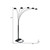 Homeroots Lighting 84" Black Five Light Arc Floor Lamp, Black Dome Shade, Five Light
