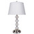 29" Silver Metal Table Lamp With White Classic Empire Shade - 606114542162