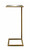 Homeroots Living Room 27" Brass and Silver Mirrored and Iron Square End Table