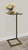 Homeroots Living Room 27" Brass and Silver Mirrored and Iron Square End Table
