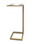 Homeroots Living Room 27" Brass and Silver Mirrored and Iron Square End Table