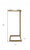Homeroots Living Room 27" Brass and Silver Mirrored and Iron Square End Table