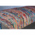 Homeroots Living Room 47" Rainbow Stripe Upholstered Bench, Blue Leg
