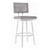 Homeroots Living Room 26" Vintage Gray Faux Leather Rectangular Swivel Armless Barstool