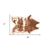 4' X 5' Brown And Ivory Faux Cowhide Animal Print Area Rug