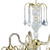Homeroots Lighting Two Tier Crystal and Gold Hanging Chandelier Light, Gold Finish, Crystal Accents